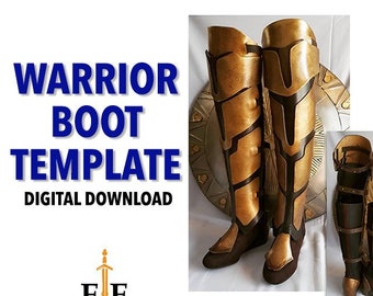 Amazone Kriegerin Stiefelbezug / Rüstung, Stiefelmuster - Digital Download
