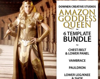Amazonas Göttin Königin Rüstung Template Bundle (Digitaler Download PDF Muster)