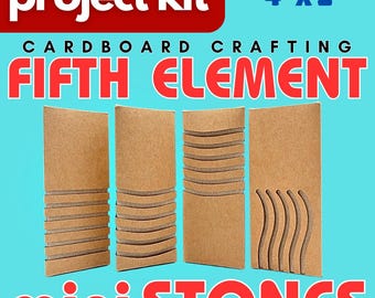 Fifth Element Cardboard Mini Stones Kit: DIY Laser-Cut Sci-Fi Prop