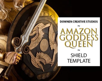 Amazon Göttin Königin Schild Vorlage - Digital Download