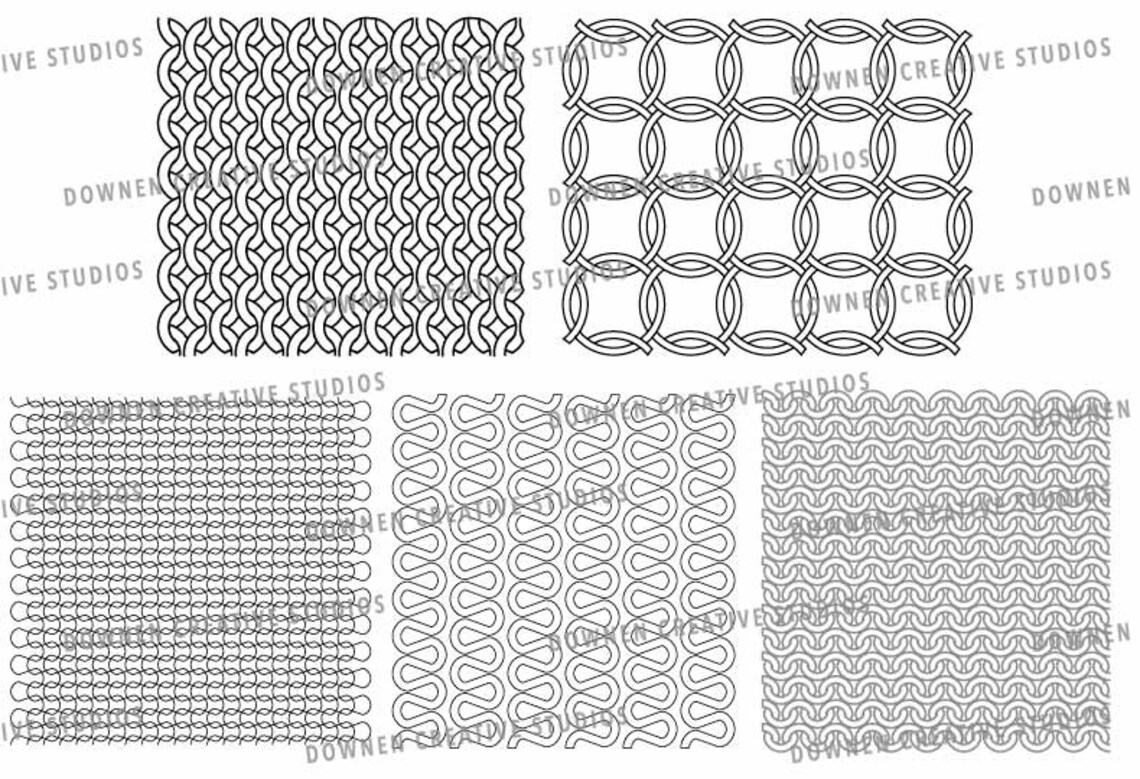 Vector 5 Pack Chainmail SVG Files | Etsy
