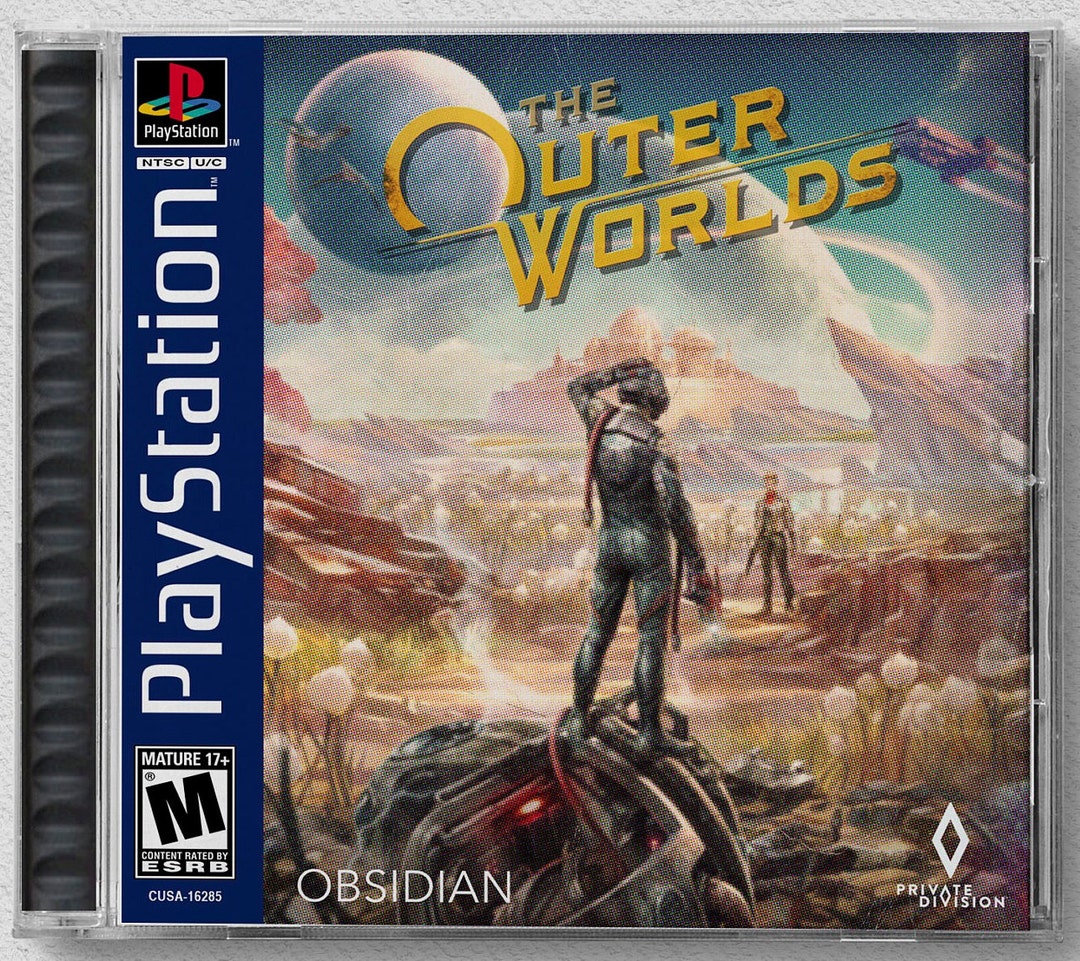The Outer Worlds PS4 Custom PS1 Inspired Case Etsy