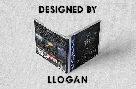 The Elder Scrolls V: Skyrim PS4 Custom PS1 Inspired Case 