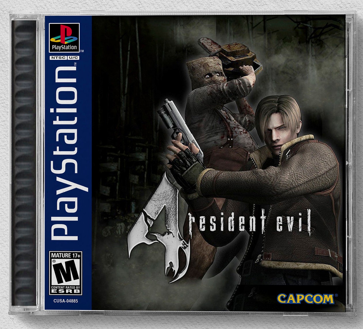 Resident Evil 4 PS4 Custom PS1 Inspired Case 