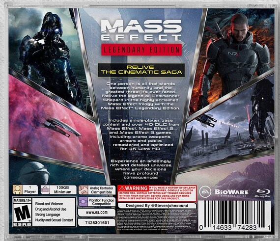 Mass Effect: Legendary Edition PS4 Custom PS1 Inspired Case - Etsy