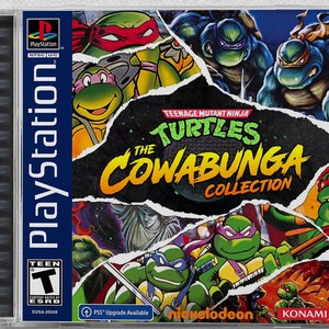 Teenage Mutant Ninja Turtles: The Cowabunga Collection (PS4) Custom PS1 Inspired Case