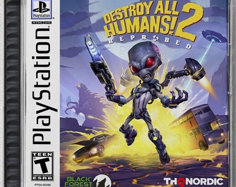 ¡Destruye a todos los humanos! 2 Estuche personalizado inspirado en PS1 (PS5)