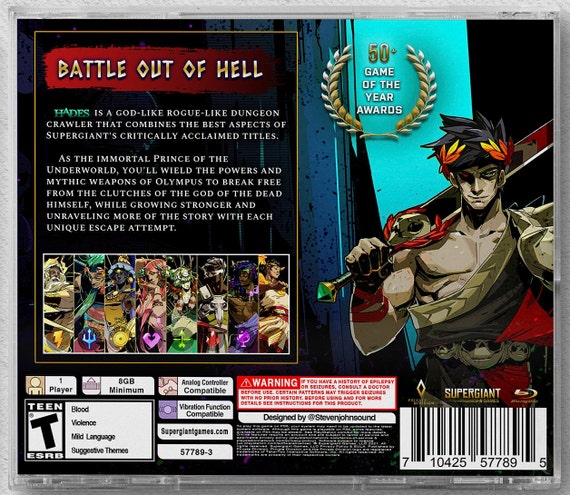 Hades PS4 Custom PS1 Inspired Case 