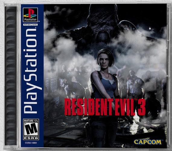 Resident Evil 3 Remake PS4 Custom PS1 Inspired Case 