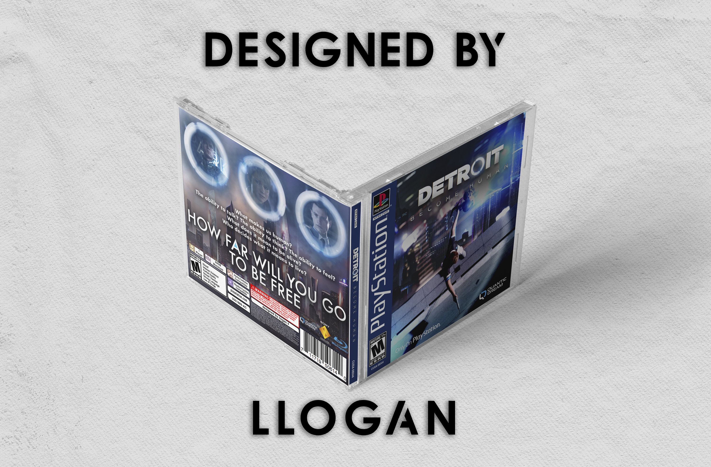 Detroit: Become Human PS4 Custom PS1 Inspired Case