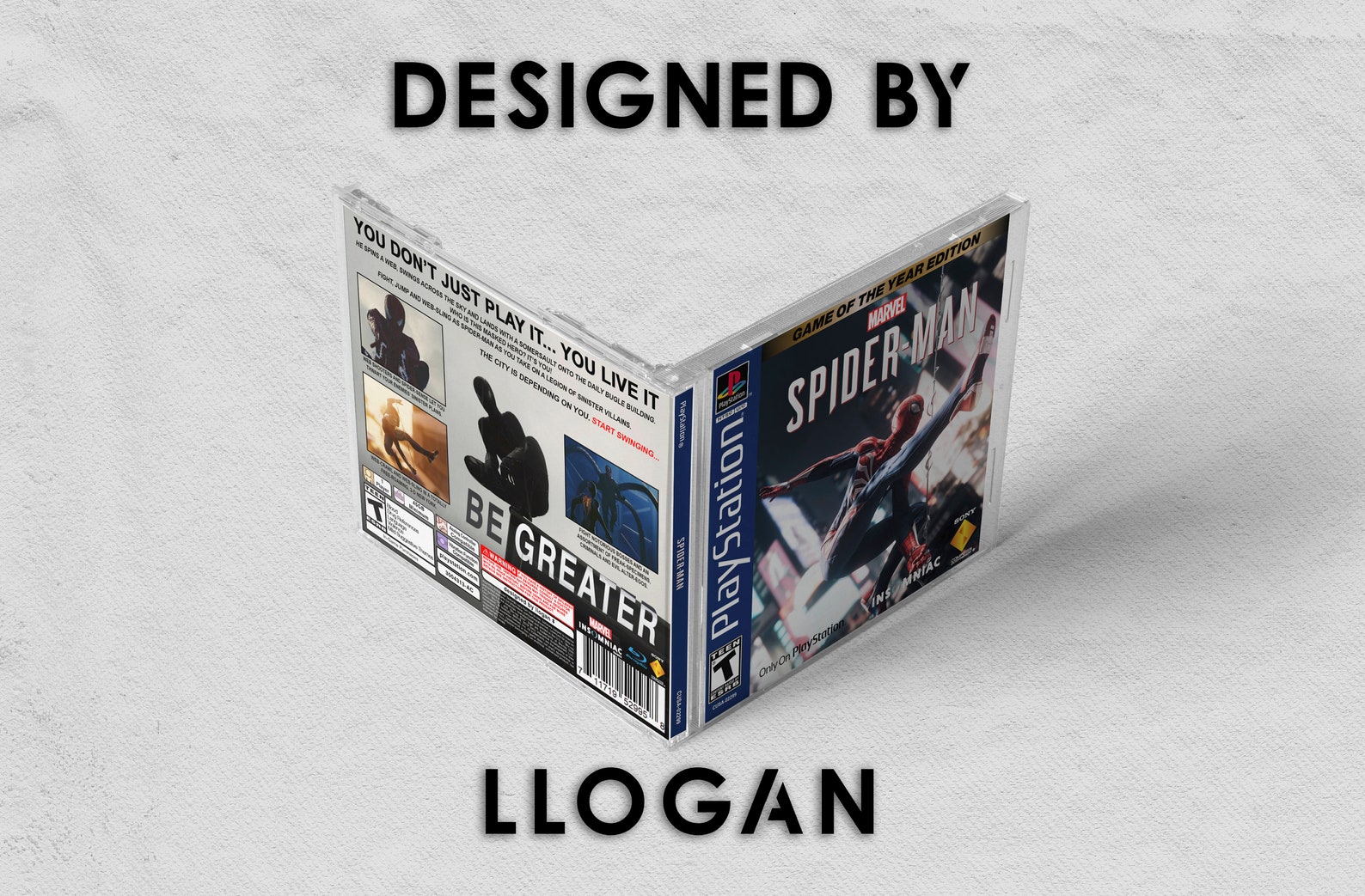 Spider-man PS4 Custom PS1 Inspired Case - Etsy