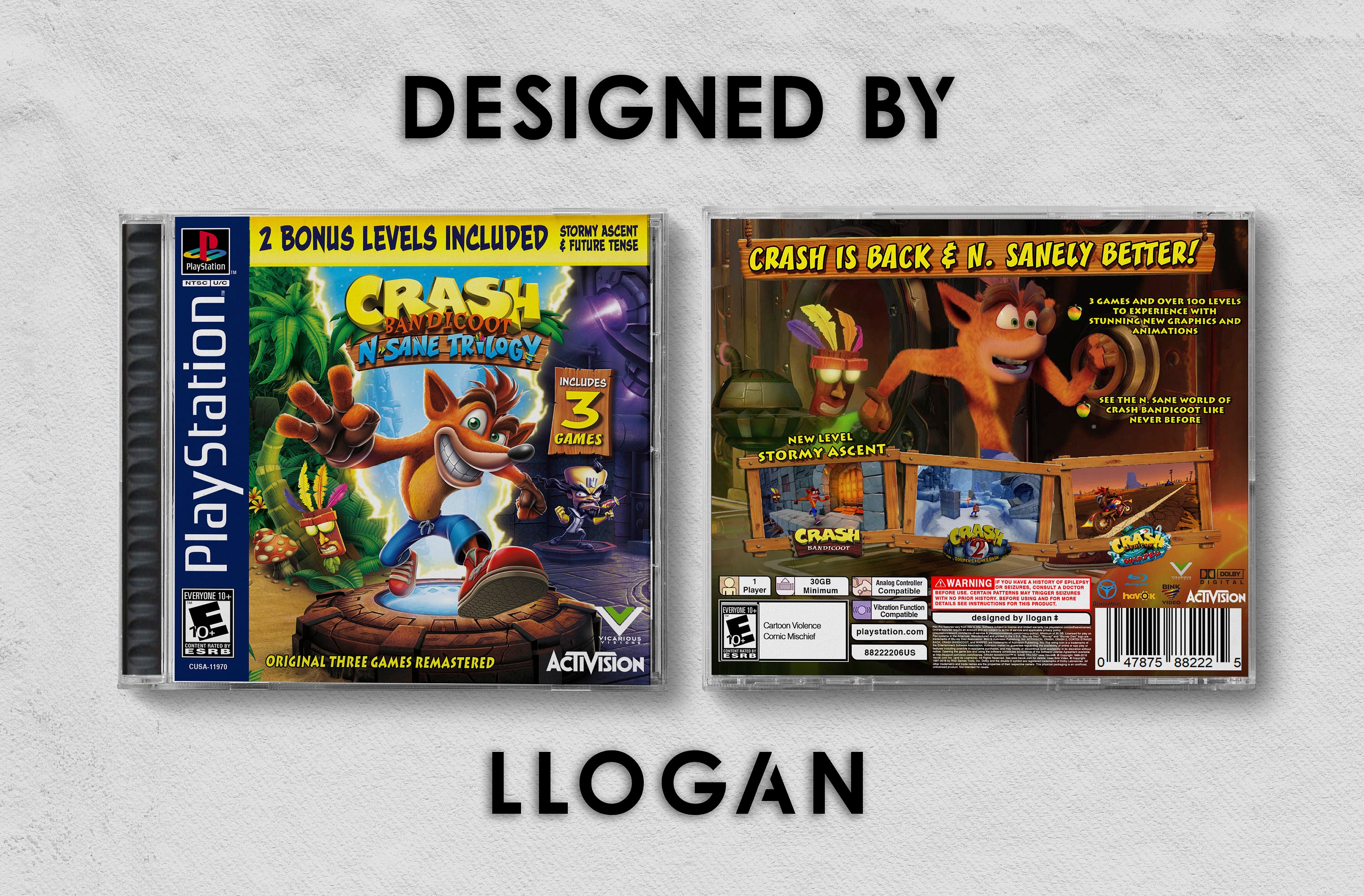 Crash Bandicoot 4: Its About Time PS5 Custom PS1 Inspired Jewel Case 