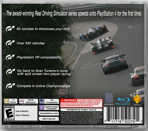 Gran Turismo 7 PS4 Custom PS1 Inspired Case 