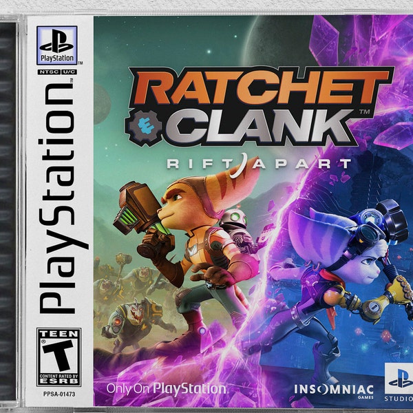 Ratchet and Clank: Rift Apart (PS5) Custom PS1 Inspired Case