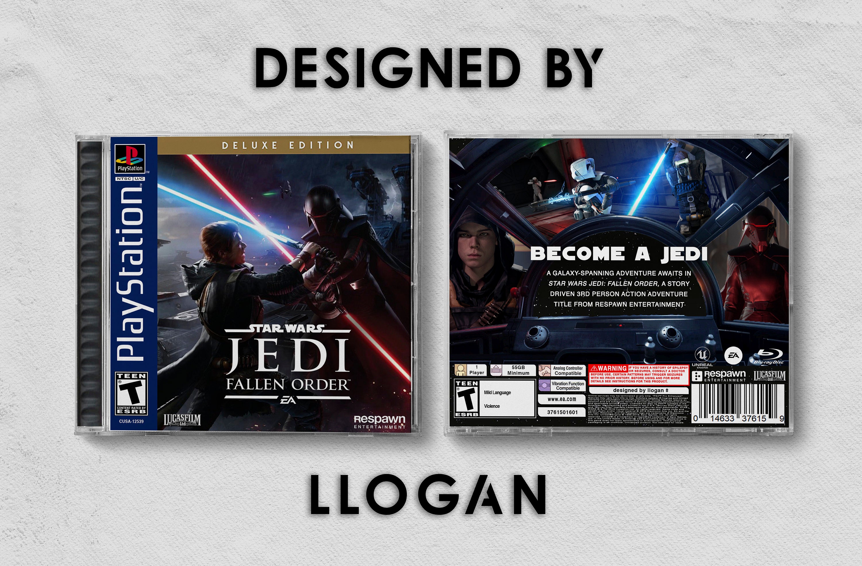 Gøre husarbejde Regeneration Tørke Star Wars: Jedi Fallen Order PS4 Custom PS1 Inspired Case - Etsy