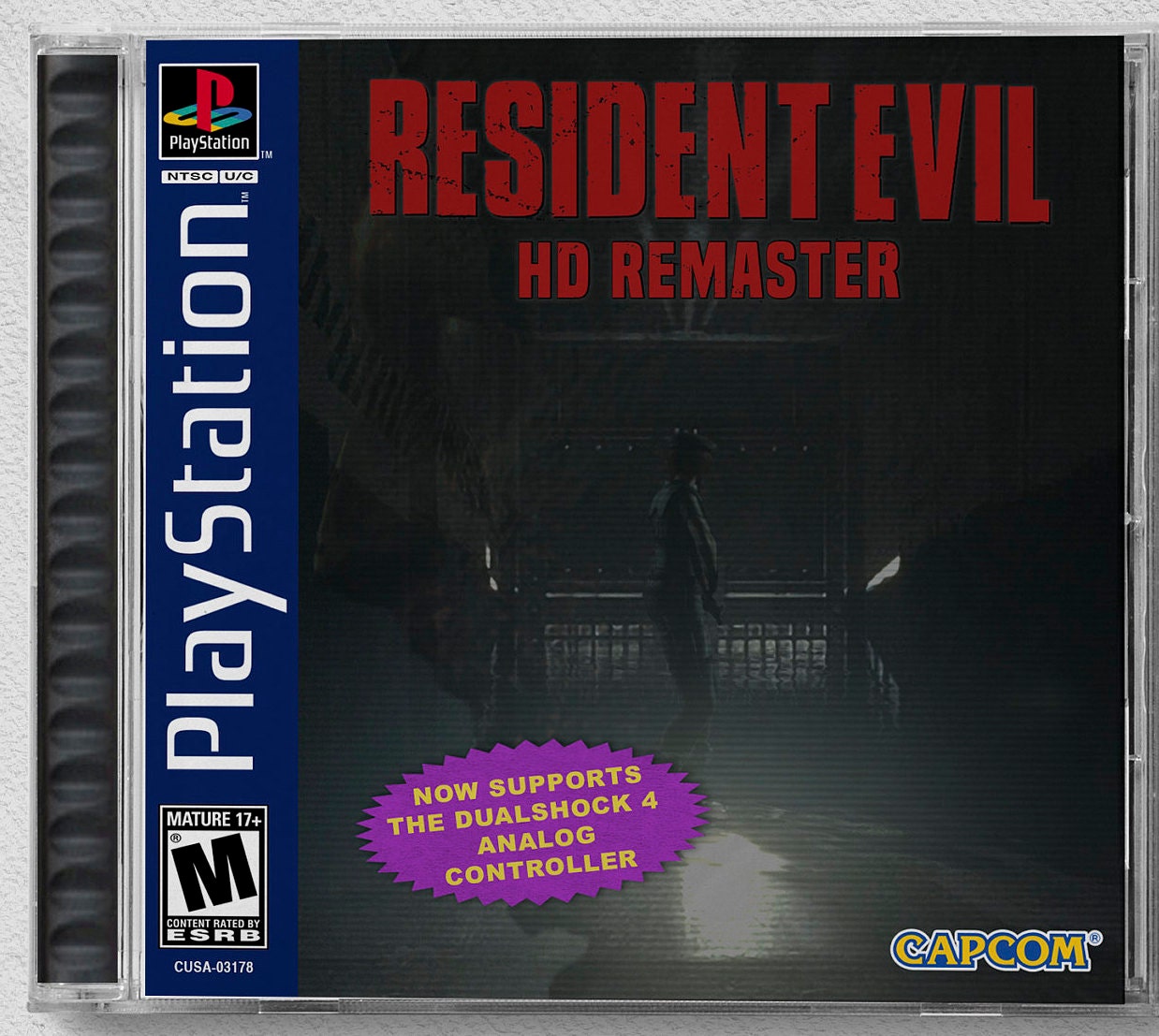 Resident Evil HD PS4 Custom PS1 Inspired Case 