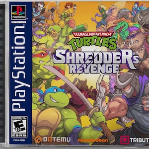 Teenage Mutant Ninja Turtles: Shredder&#39;s Revenge (PS4) Custom PS1 Inspired Case