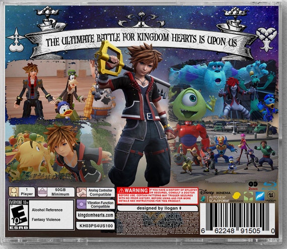 Kingdom Hearts 3 PS4 Custom PS1 Inspired Case -  New Zealand