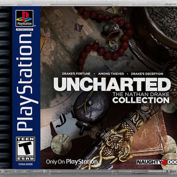 Uncharted: Nathan Drake Collection (PS4) Custom PS1 Inspired Case