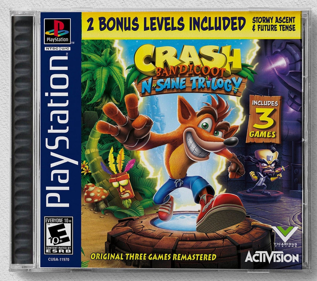 Crash Bandicoot 4: Its About Time PS5 Custom PS1 Inspired Jewel Case 