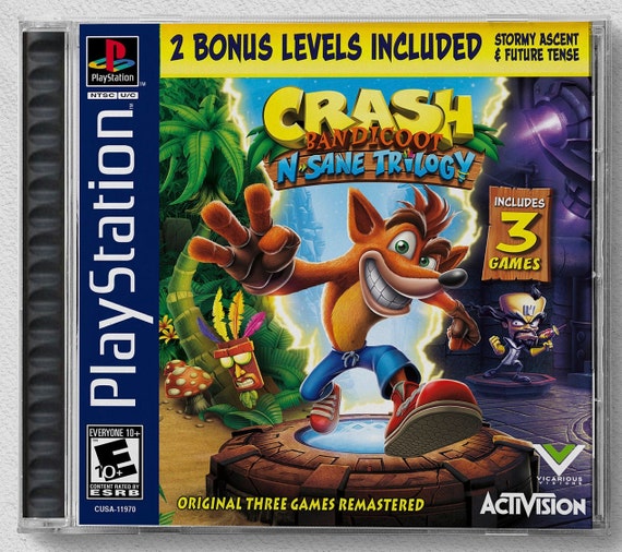 Crash Bandicoot: N. Sane Trilogy PS4 Custom PS1 Inspired Case 