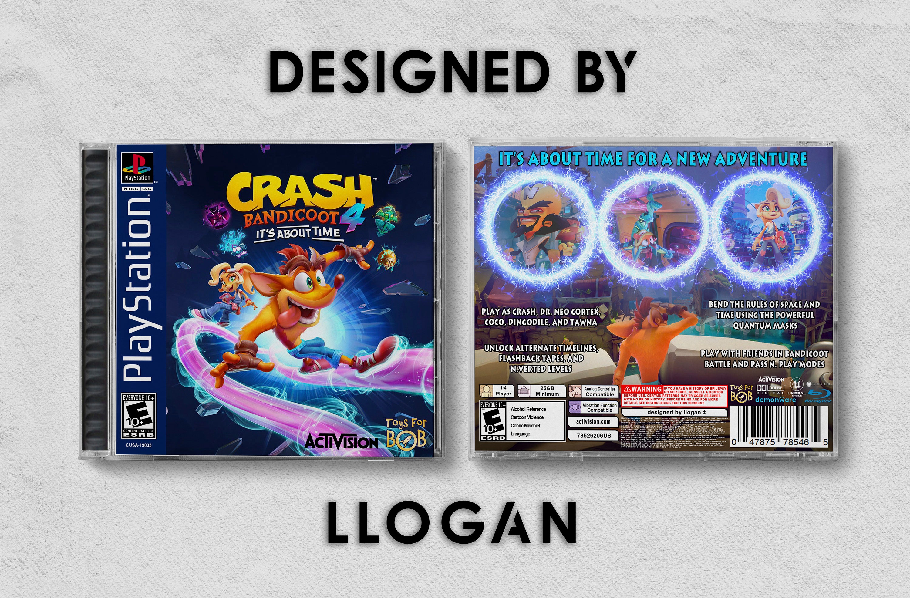 Crash Bandicoot 4: It's About Time PS4 Custom PS1 