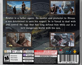 God Of War PS4 Aangepaste PS1 ge nspireerde case Etsy Nederland