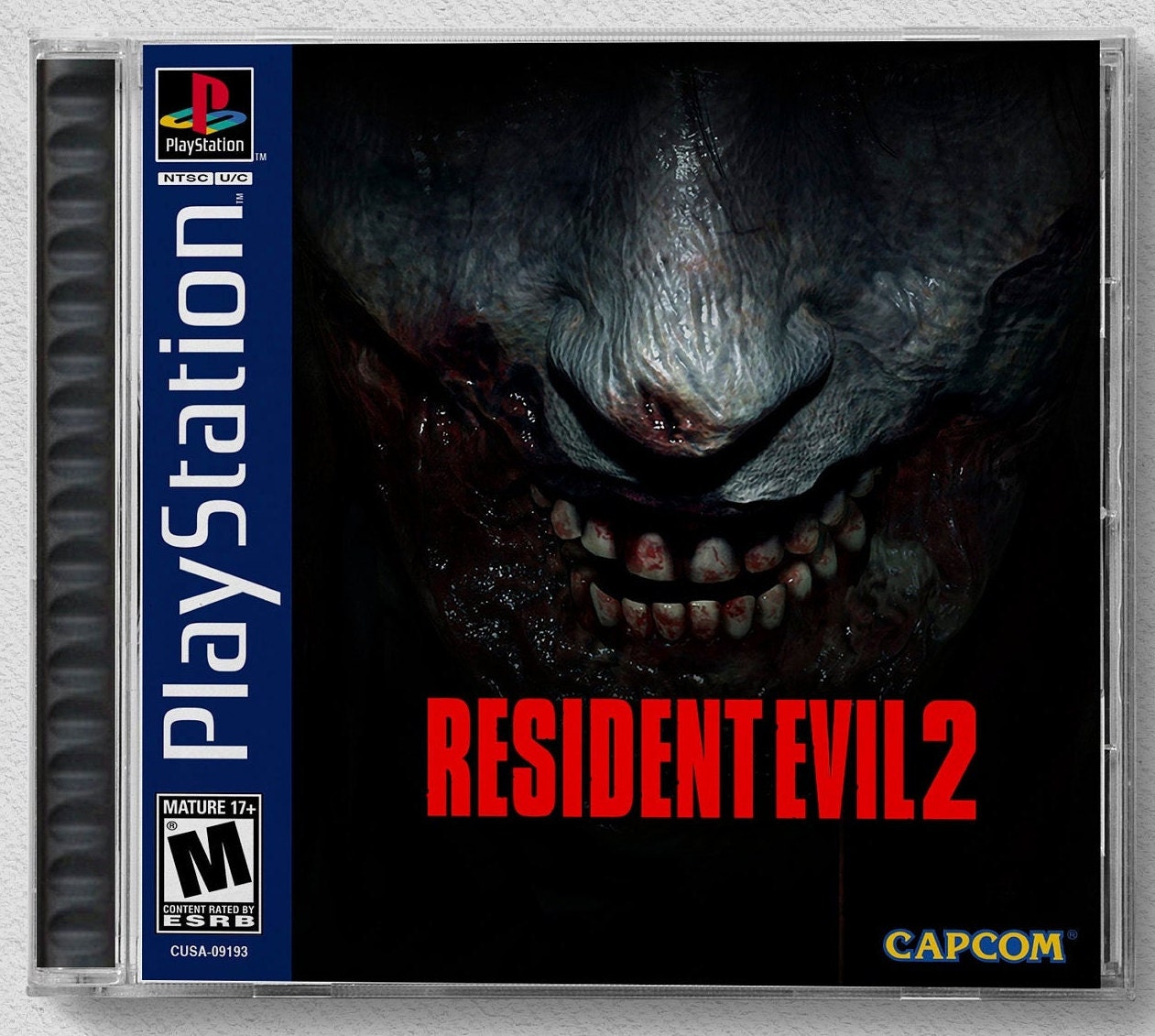cirkulære renere afstand Resident Evil 2 Remake PS4 Custom PS1 Inspired Case - Etsy