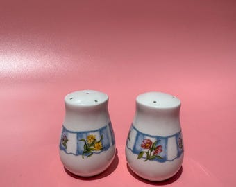 Vintage floral salt and pepper shakers