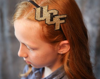 Handmade UCF Glitter Canvas Headband