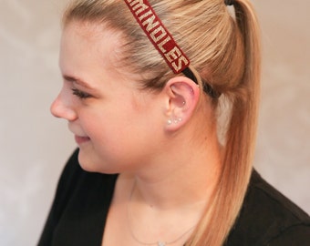 Florida State Seminoles Headband, Glitter Canvas