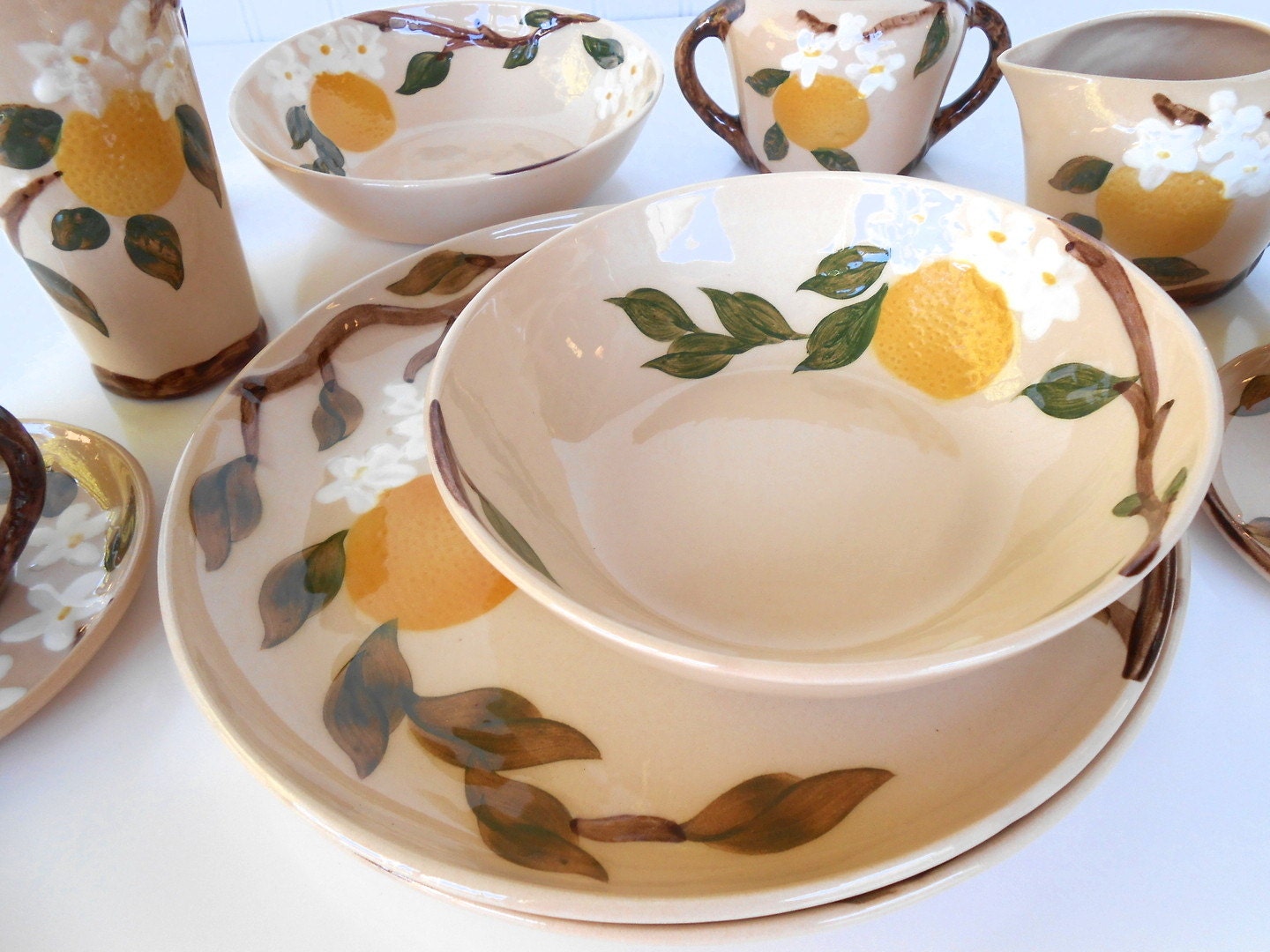 1950s Orchard Ware California Pottery ORANGE BLOSSOM Etsy