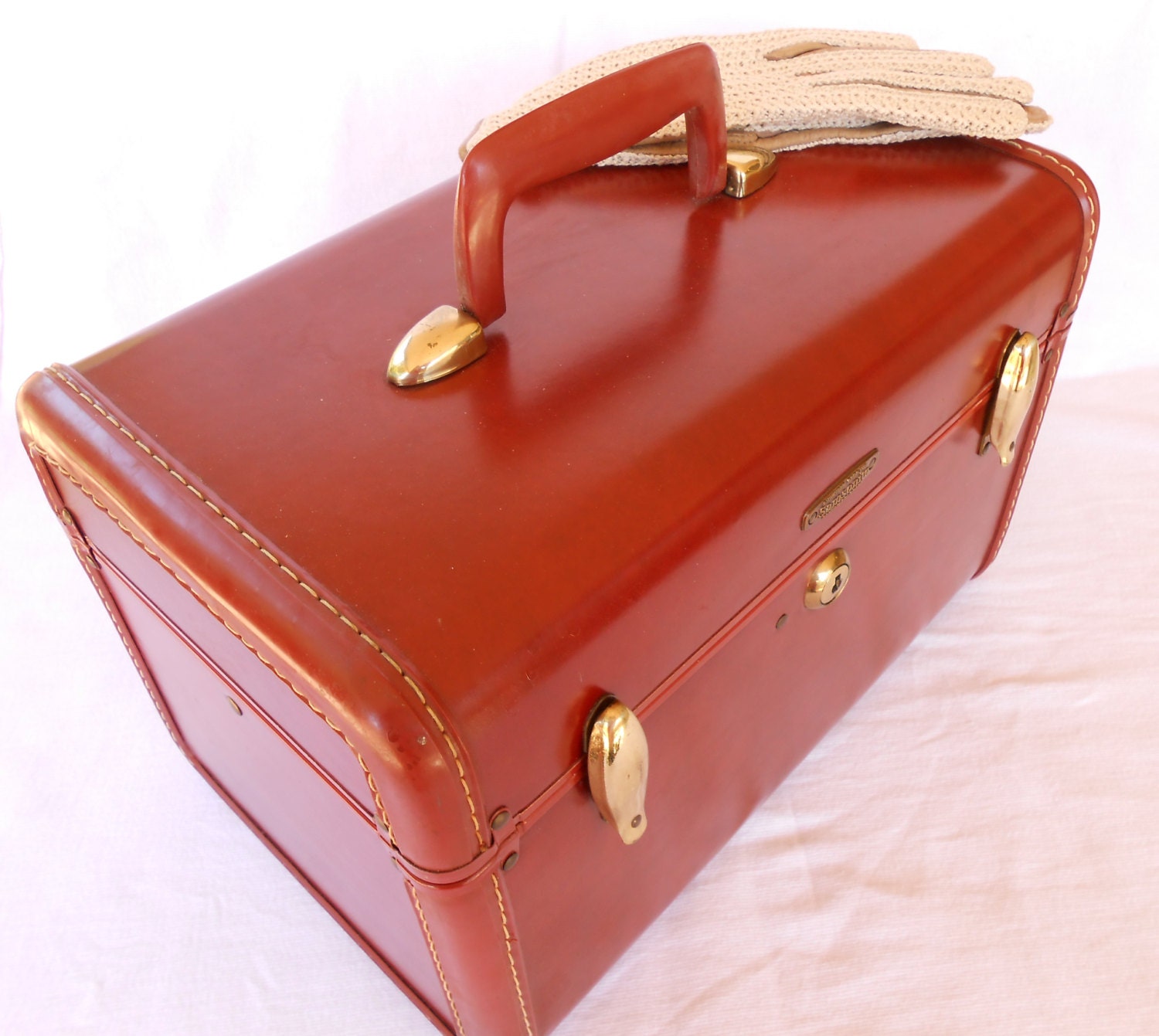 Vintage Samsonite Train Case 4912 Luggage Carryon Brown with Etsy