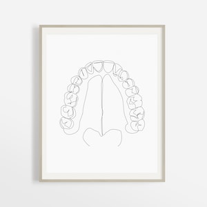 Abstract Skull Teeth Wall Art Printable Dental Art Print Etsy