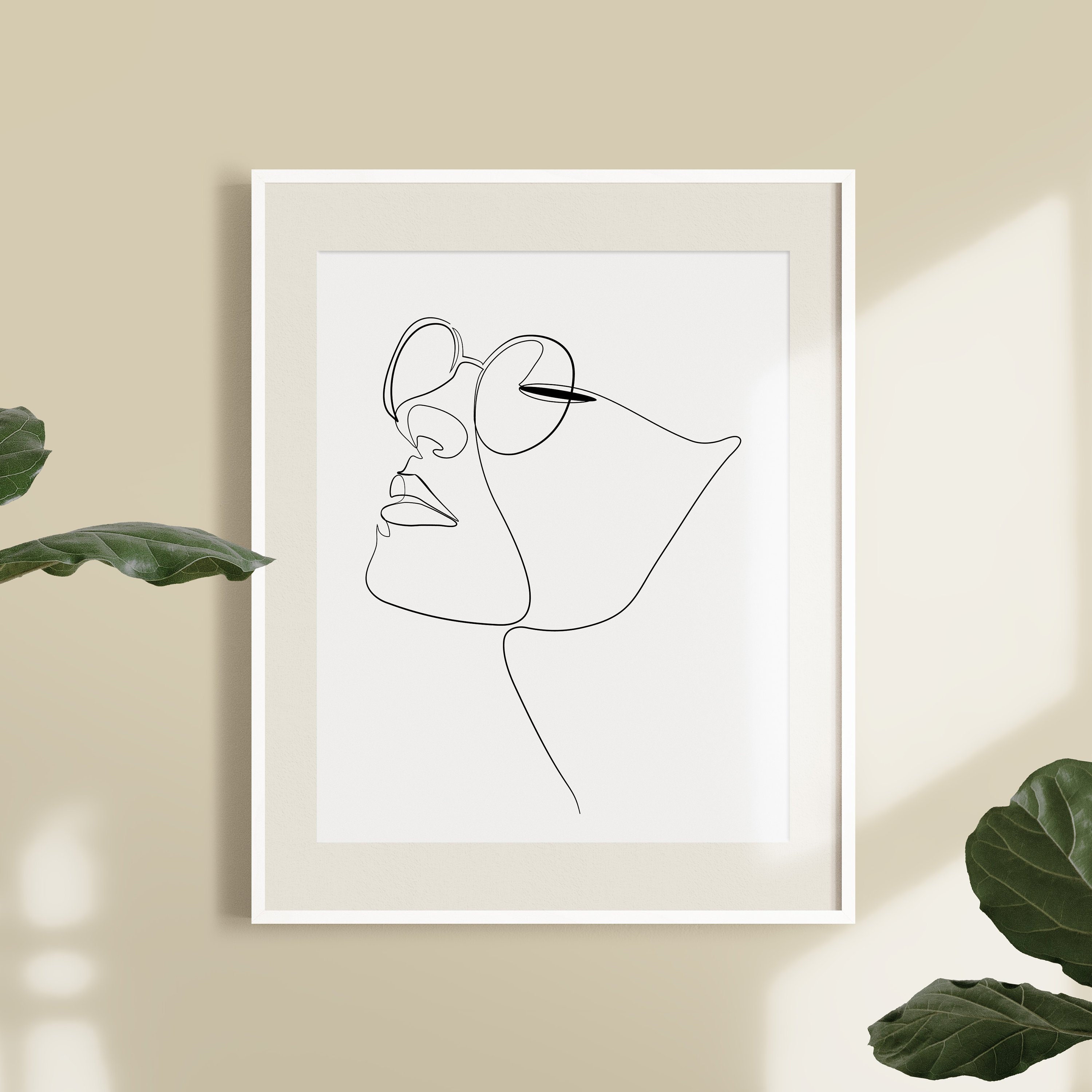 One Line Face Art Woman Face Figure Line Drawing One Line Woman Printable Wall - Etsy UK