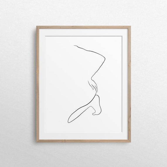 Woman Body Side Profile, Female Line Art Print, Feminine Illustration,  Minimalist Printable Wall Art, Body Form Drawing, Arm Leg Pose Sketch - Etsy
