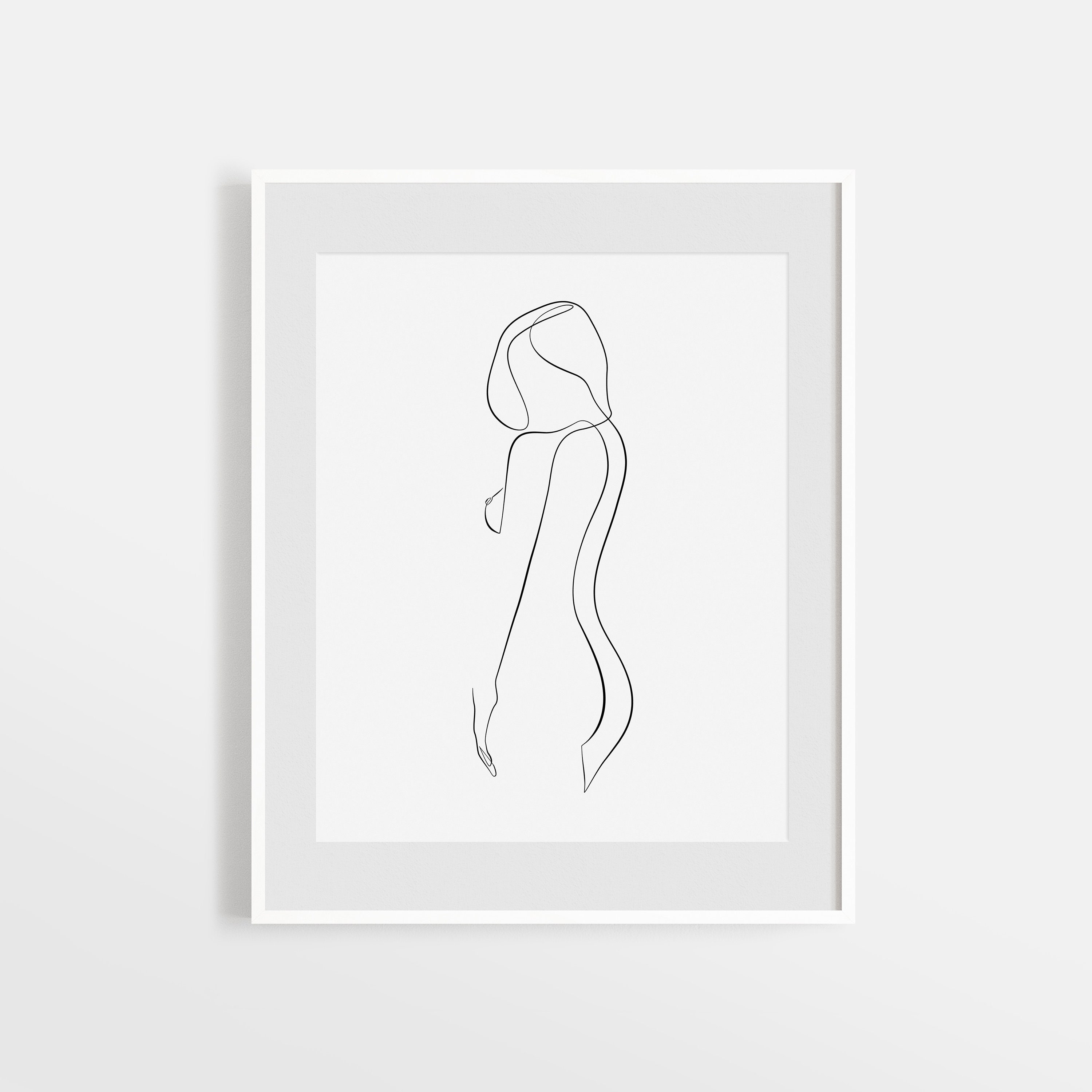 Beautiful sexy business woman. Original graphic. Outline sketch. Stock  Vector | Adobe Stock