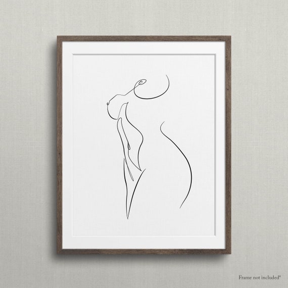 Line art on sale woman body