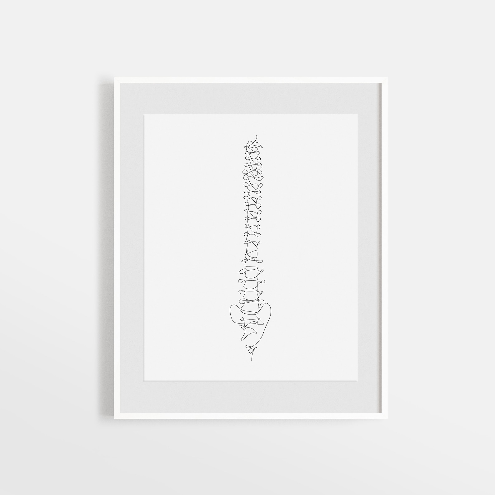 Simple Abstract Spine Wall Art, Chiropractic Art Print, Medical Anatomy ...