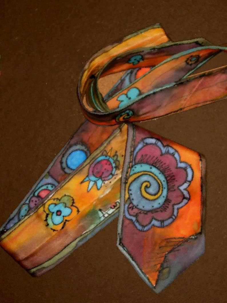 Father/'s Da HAPPY TIE ilk tie handmade painted made to order