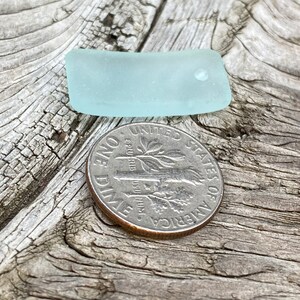 Sea Glass, Seaglass (Recycled Glass) Frosted Aqua Sea Foam (Coke Bottle Green) Bottle Curved Small Rectangle Pendants 22x11mm - 2pcs