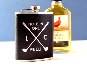 Personalised Hole In One Golfing Hip Flask