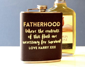 Personalised Fatherhood Hip Flask