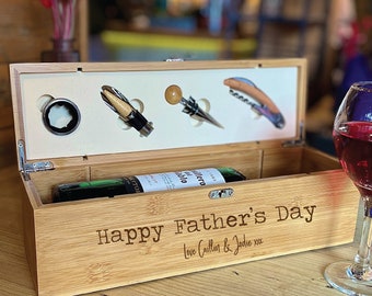 Personalised Father's Day Wine Bottle Gift Set