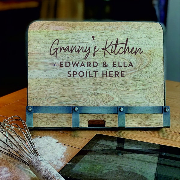 Personalised Spoilt Kitchen Cookbook Stand