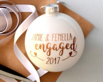 Personalised Engagement Bauble