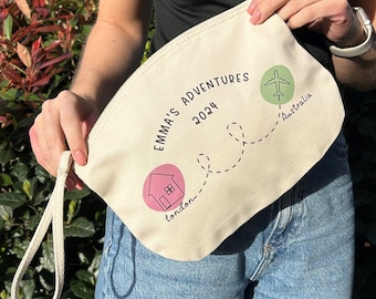 Pochette de voyage personnalisée vers une destination de voyage