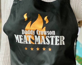 Personalised Meat Master BBQ Apron