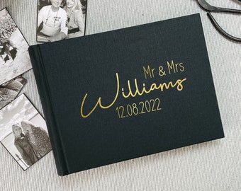 Personalised Linen Wedding Photo Album