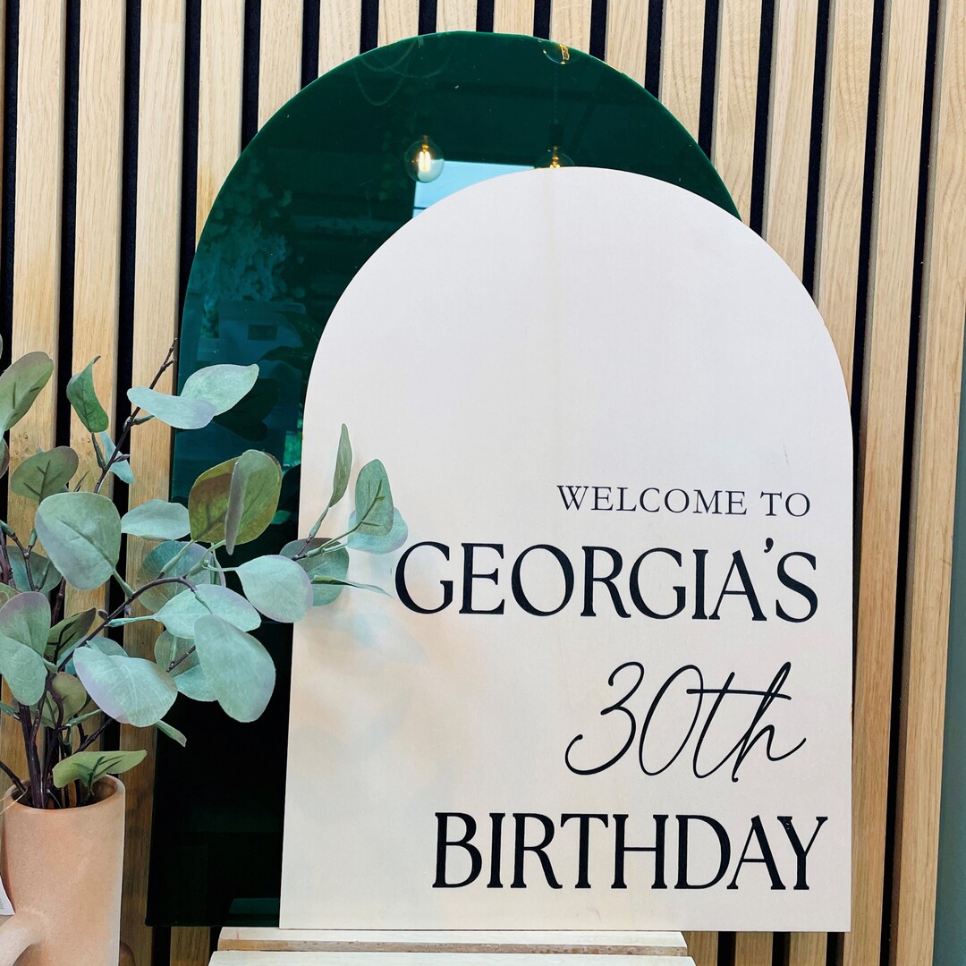 Arched Personalised Birthday Sign - Etsy